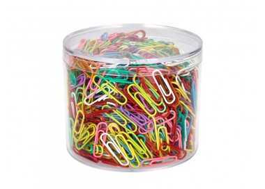 Clips colores liderpapel bote 1000 unidades colores surtidos