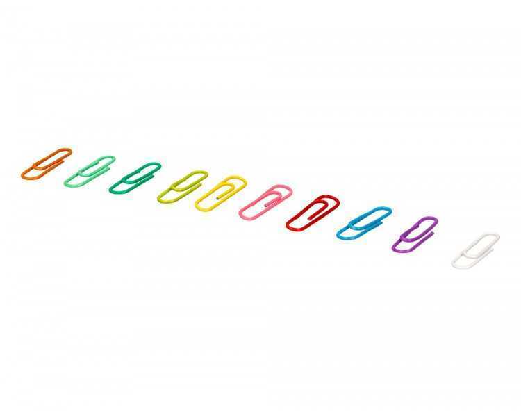 Clips colores liderpapel bote 1000 unidades colores surtidos