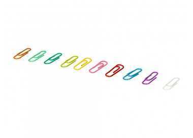 Clips colores liderpapel bote 1000 unidades colores surtidos