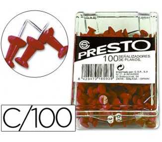 Señalizador de planos q-connect rojo caja de 100 unidades