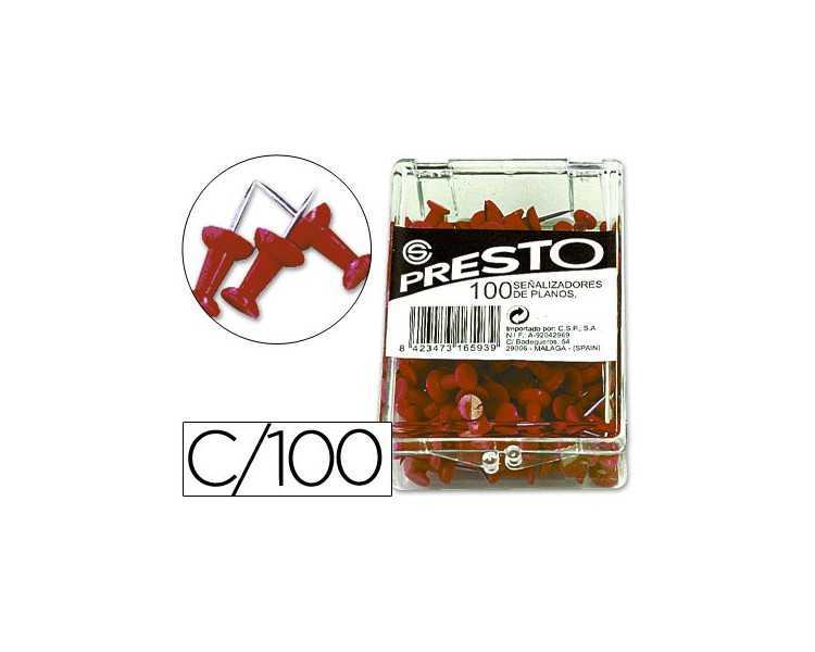 Señalizador de planos q-connect rojo caja de 100 unidades