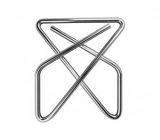 Clips pajarita q-connect 40mm niquelados caja de 50 unidades