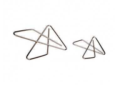 Clips pajarita q-connect 65mm niquelados caja de 12 unidades