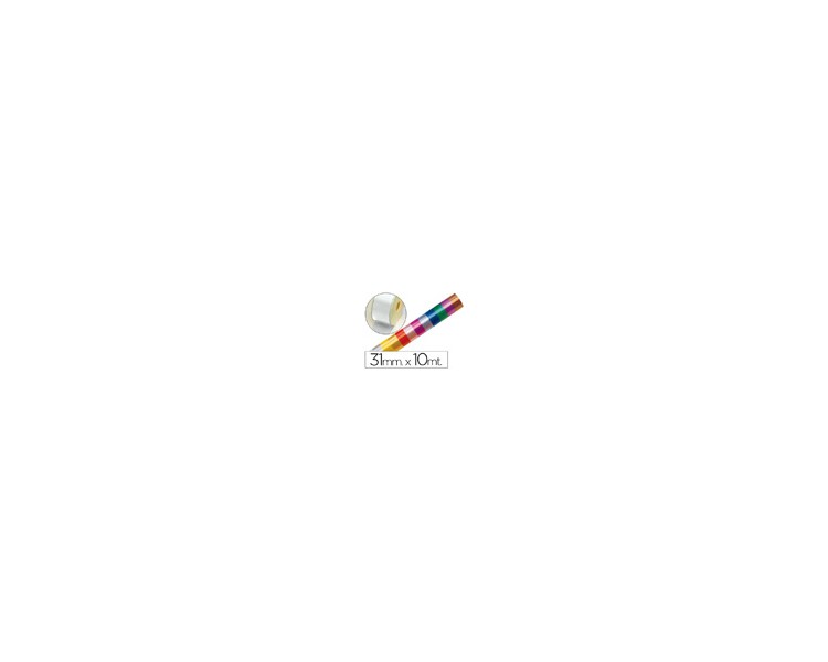 Cinta fantasia 10 mt x 31 mm blanco