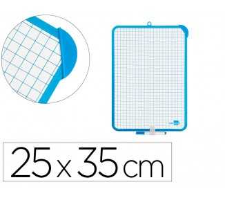 Pizarra blanca liderpapel 25x35 cm con rotulador y borrador