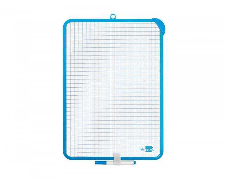 Pizarra blanca liderpapel 25x35 cm con rotulador y borrador