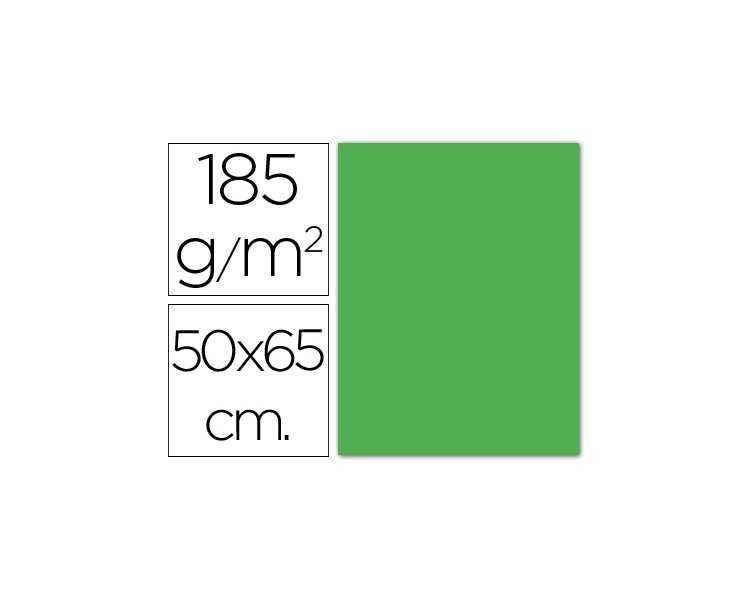 Cartulina guarro verde manzana 50x65 cm 185 gr