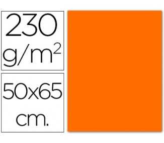 Cartulina fluorescente naranja 50x65 cm 230 gr