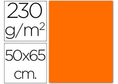 Cartulina fluorescente naranja 50x65 cm 230 gr