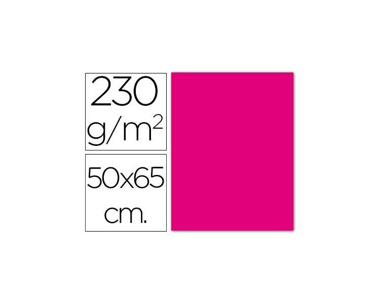 Cartulina fluorescente magenta 50x65 cm 230 gr