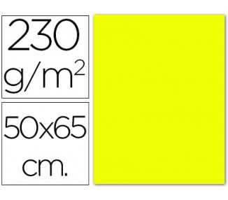 Cartulina fluorescente amarilla 50x65 cm 230 gr