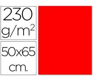 Cartulina fluorescente roja 50x65 cm 230 gr