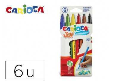 Rotulador carioca joy caja de 6 colores surtidos