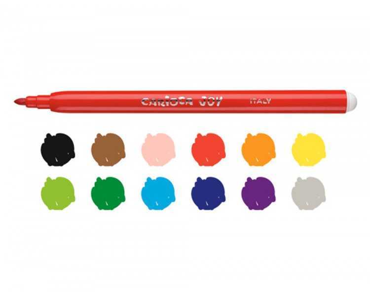 Rotulador carioca joy caja de 12 colores surtidos