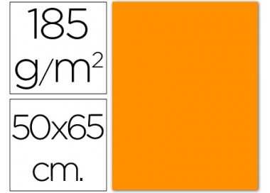 Cartulina guarro naranja 50x65 cm 185 gr