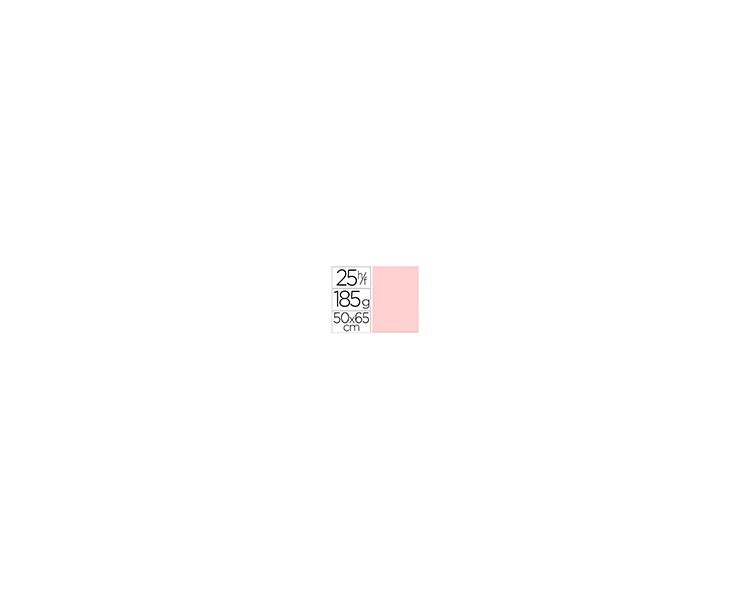 Cartulina guarro rosa 50x65 cm 185 gr