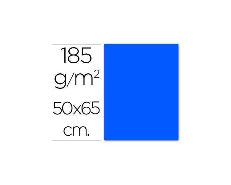 Cartulina guarro azul mar 50x65 cm 185 gr