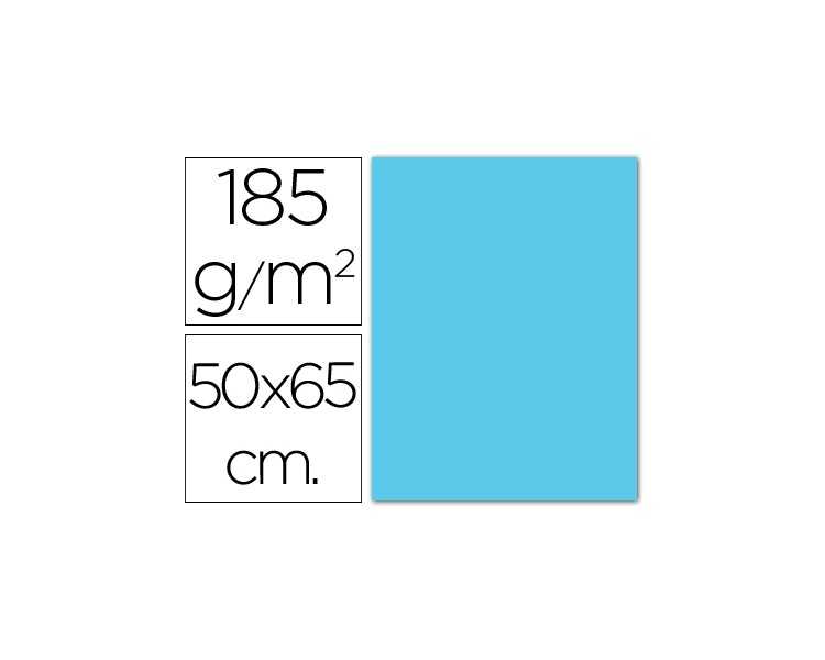 Cartulina guarro azul cielo 50x65 cm 185 gr