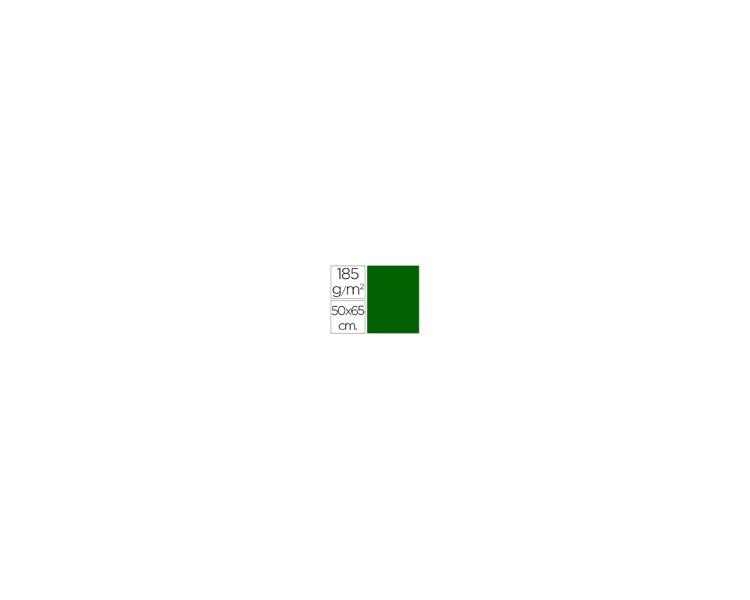 Cartulina guarro verde billar 50x65 cm 185 gr