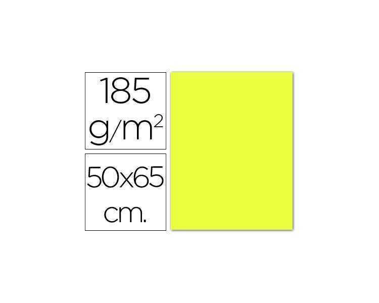 Cartulina guarro amarillo limon 50x65 cm 185 gr