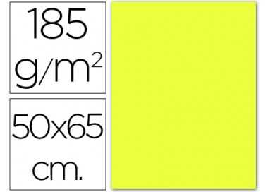 Cartulina guarro amarillo limon 50x65 cm 185 gr