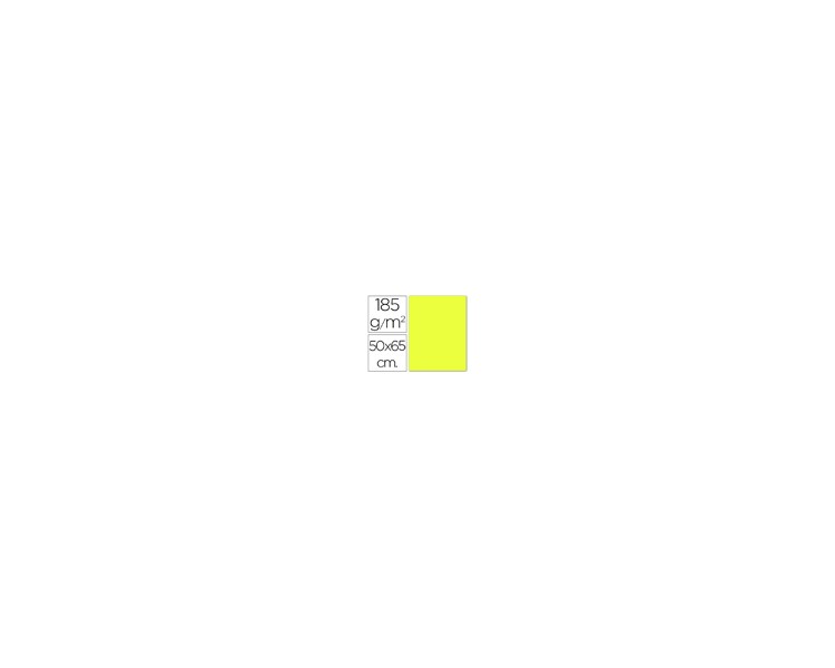 Cartulina guarro amarillo limon 50x65 cm 185 gr