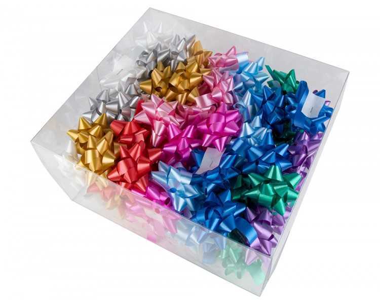 Lazos fantasia liderpapel 15 mm caja de 100 unidades colores surtidos