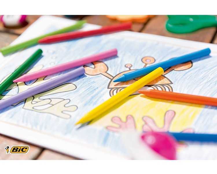 Lapices cera plastidecor caja de 18 colores surtidos