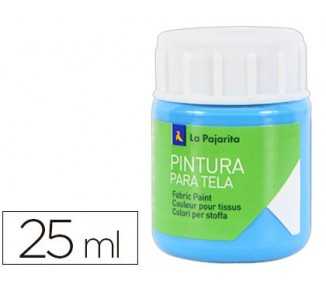 Pintura para tela la pajarita azul cyan 25 ml