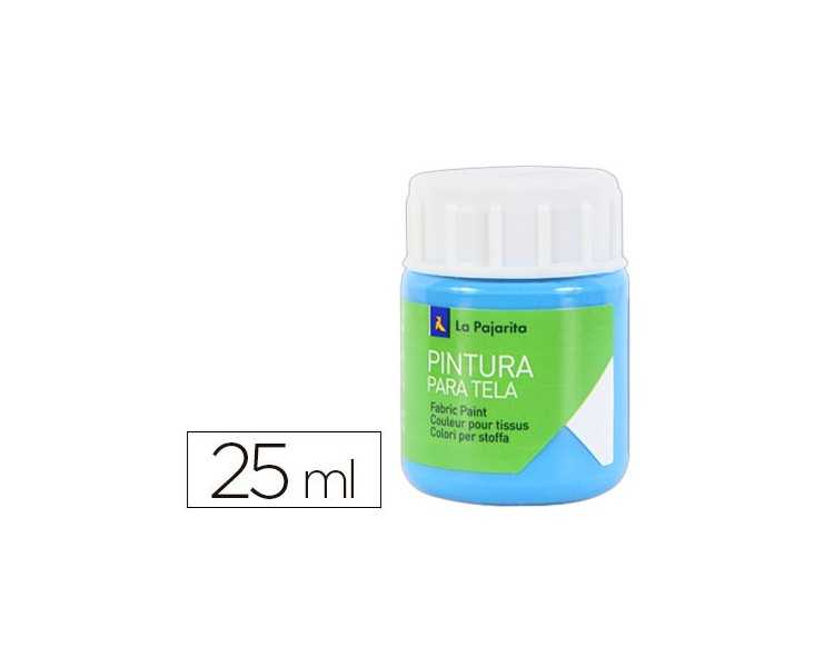 Pintura para tela la pajarita azul cyan 25 ml