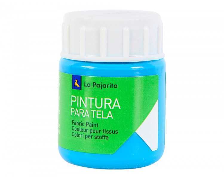 Pintura para tela la pajarita azul cyan 25 ml