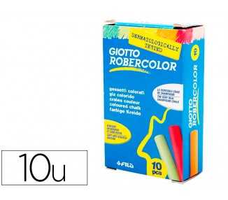 Tiza color antipolvo robercolor caja de 10 unidades