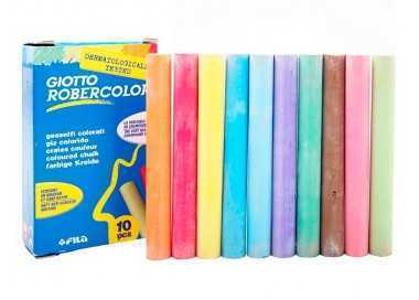 Tiza color antipolvo robercolor caja de 10 unidades