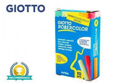 Tiza color antipolvo robercolor caja de 10 unidades