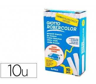 Tiza blanca antipolvo robercolor caja de 10 unidades