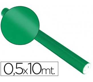 Papel metalizado verde rollo continuo de 0,5 x 10 mt