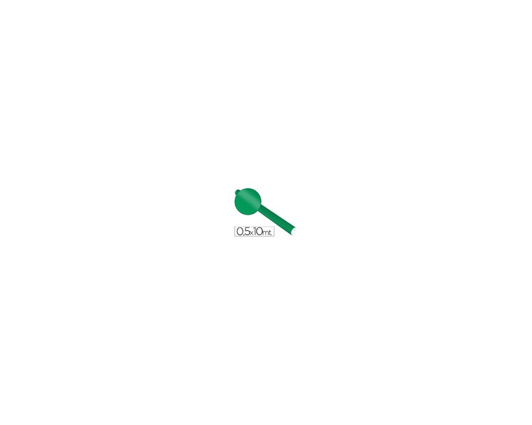 Papel metalizado verde rollo continuo de 0,5 x 10 mt
