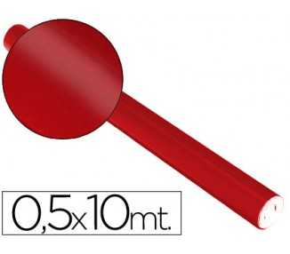 Papel metalizado rojo rollo continuo de 0,5 x 10 mt