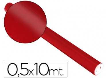 Papel metalizado rojo rollo continuo de 0,5 x 10 mt