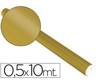 Papel metalizado oro rollo continuo de 0,5 x 10 mt