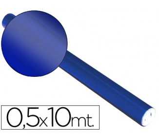 Papel metalizado azul rollo continuo de 0,5 x 10 mt