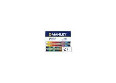 Lapices cera manley caja de 50 colores surtidos