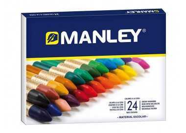 Lapices cera manley caja de 24 colores surtidos Lapices cera manley caja de 24 colores surtidos