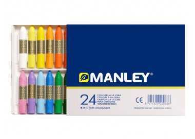 Lapices cera manley caja de 24 colores surtidos Lapices cera manley caja de 24 colores surtidos