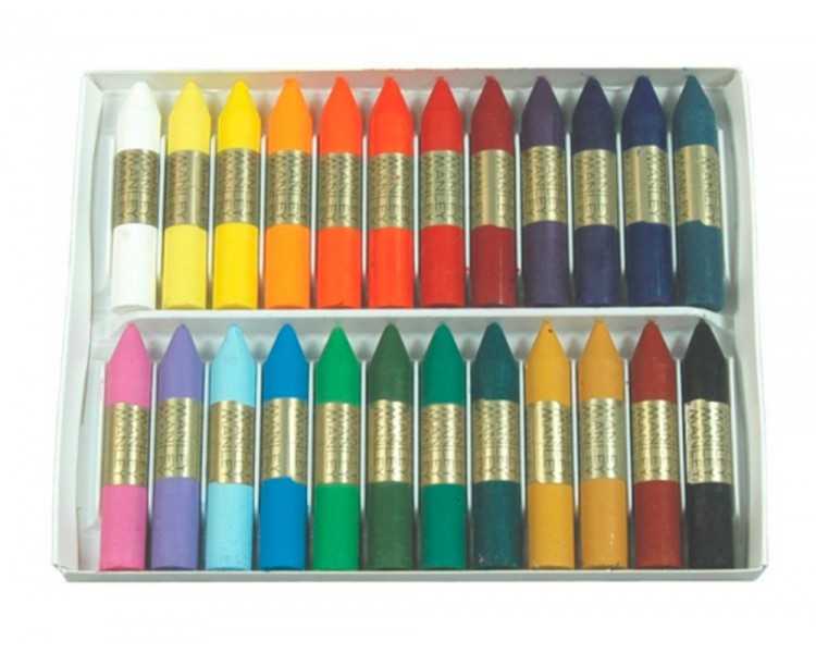 Lapices cera manley caja de 24 colores surtidos