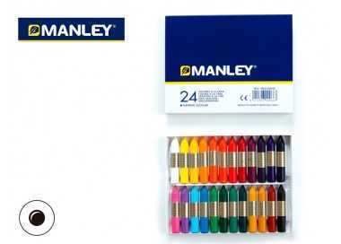 Lapices cera manley caja de 24 colores surtidos Lapices cera manley caja de 24 colores surtidos