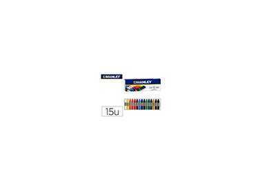 Lapices cera manley caja de 15 colores surtidos