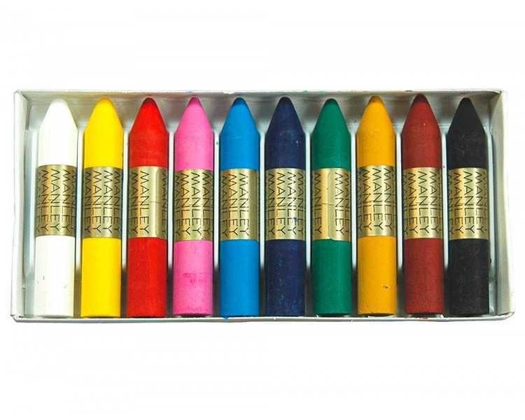 Lapices cera manley caja de 10 colores surtidos