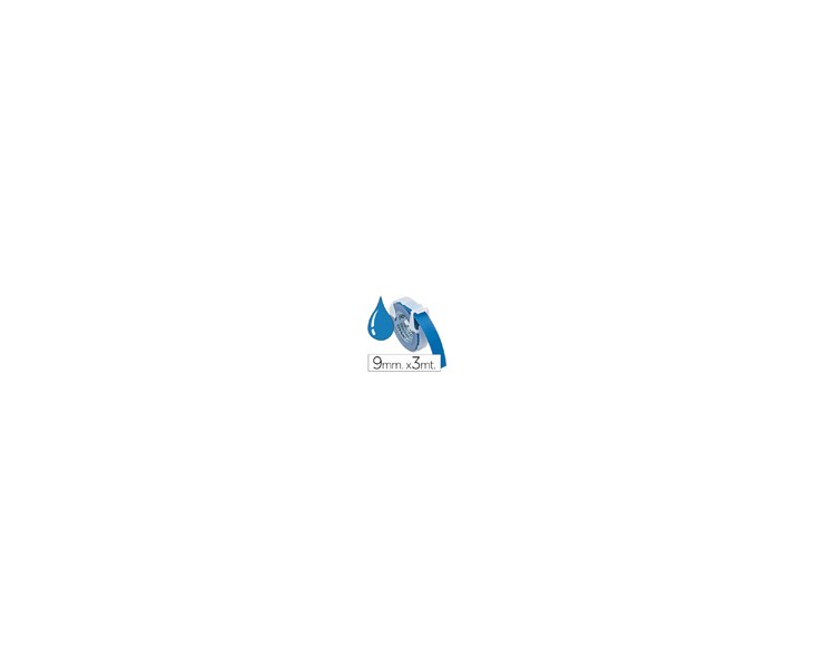 Cinta dymo 3d 9 mm x 3 mt azul tradicional