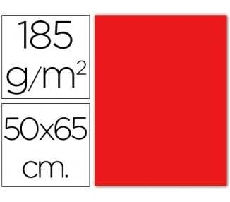 Cartulina guarro roja 50x65 cm 185 gr